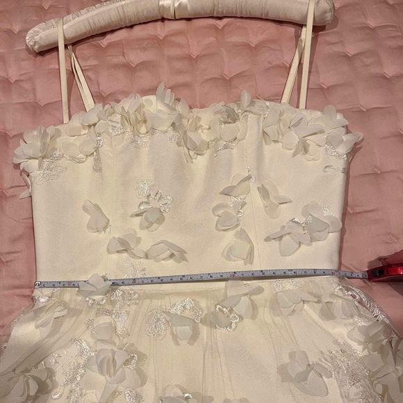 Helsi Audrey Square-Neck Floral Appliqué Sheer Midi Dress - Size XS - Picture 15 of 16